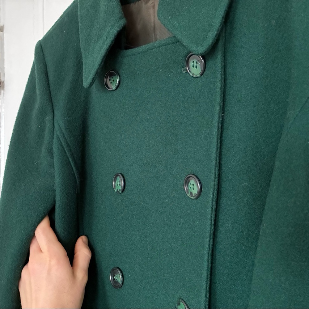 Vintage 60's/70's Pine Green Wool Peacoat– Union Made in USA